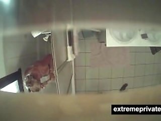 My nude blonde mom spied in our bathroom