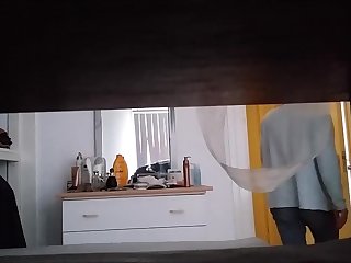 Voyeur mature MILF undressing 3