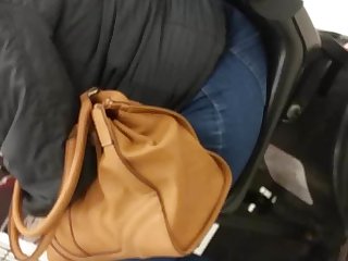 Juicy milf on scooter (side view)