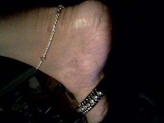 Mexican wife dangles feet