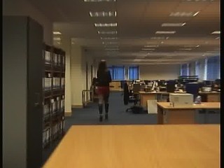 Sexy Legs in red pvc mini skirt and black