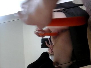 Mature masturbation with a carrot #1